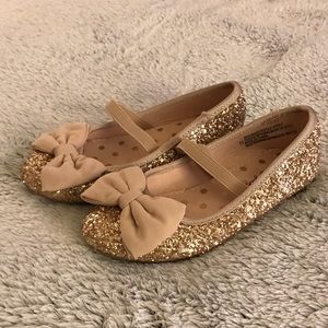 Cat & Jack Gold Glitter Ballerina Flats
